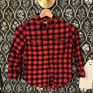 Boys Crewcuts Red and Black Flannel Shirt